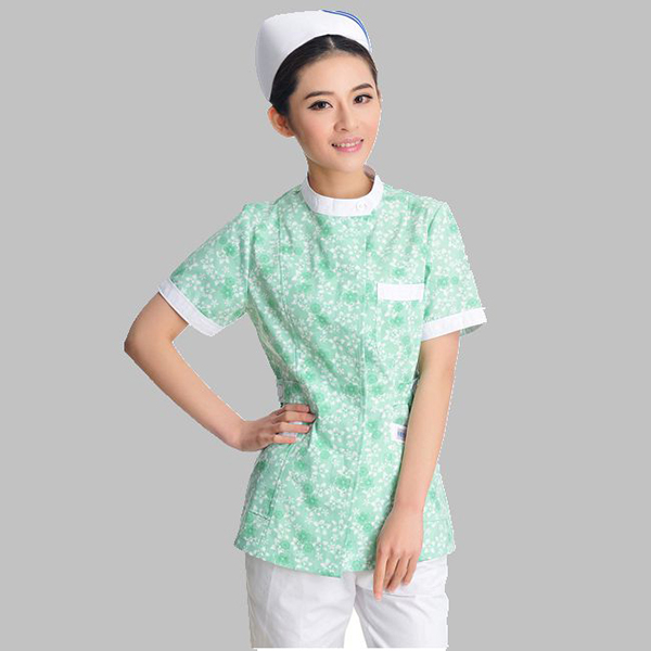 Krankenschwester Anzüge gedruckt kurzen Ärmeln Ausgewähltes Bild
