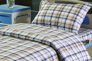 L6 Polyseter Hospital Checkered Bed Linen