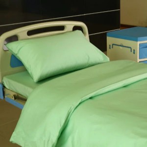 D7 Hospital de cotó de color verd Roba de llit