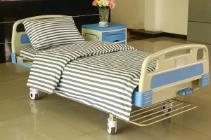 F6 Cotton Hospital Bed Linen Gray White 2cm Stripes