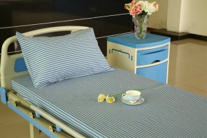L2 Cotton Hospital Bed Linen Blue White stripes
