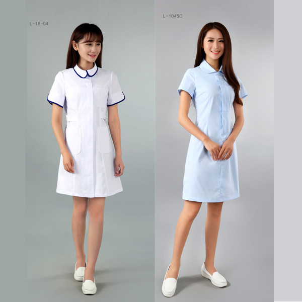 Fixed Competitive Price White Doctor Uniform - Nurse Dresses Short Sleeve – LONGWAY detail pictures