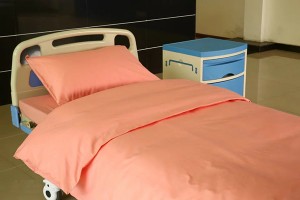 D8 Cotton Pink Color Hospital Bed Linen