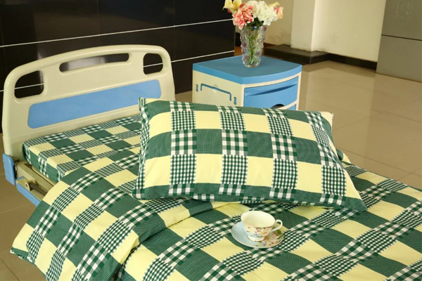 Discount Price Decorative Blackout Curtains - E13 Cotton Hospital Bed Linen Yellow-green Big Check – LONGWAY detail pictures