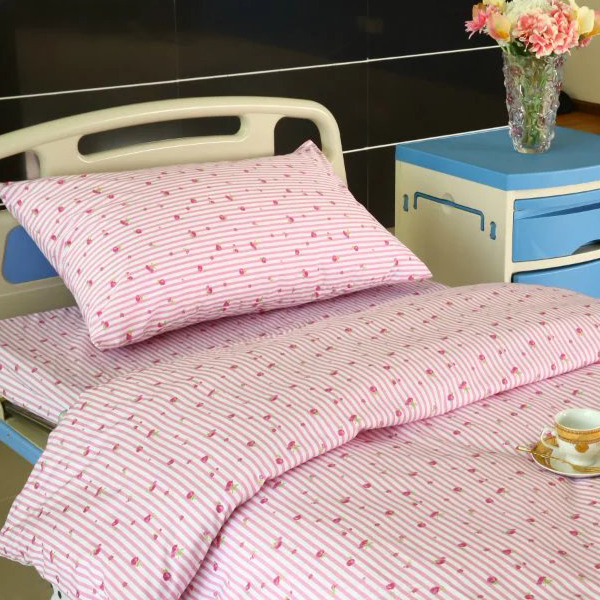 Bottom price Aluminum Vertical Blinds - Hospital Bed Linen with Flower Design – LONGWAY