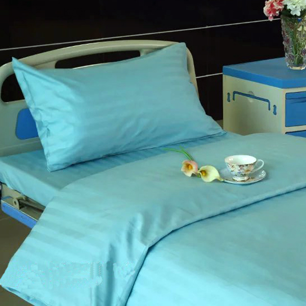 OEM/ODM Supplier Hotel Home Hospital School Apartment - K11 CVC Satin Stripe Light Green Hospital Bed Linen – LONGWAY