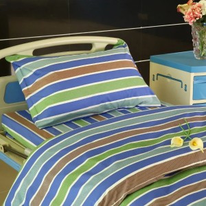 2017 High quality Cotton Linen Curtain - Y21 Cotton Hospital Bed Linen three color Stripes – LONGWAY