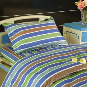 Good Quality Hospital Bed Curtain -
 Y21 Cotton Hospital Bed Linen three color Stripes – LONGWAY