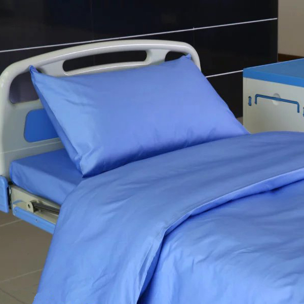 Big discounting Imported Curtains - D4 Cotton Blue Color Hospital Bed Linen – LONGWAY detail pictures