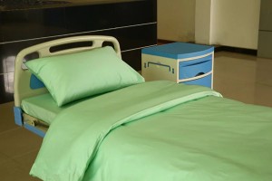 D7 Cotton Green Color Hospital Bed Linen