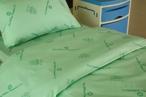 Hospital Bed Linen Cotton Printed with Hospital Logo