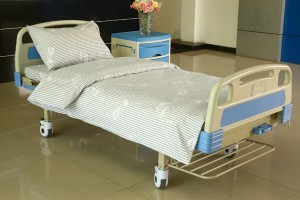 Y10 Cotton Hospital Bed Linen Gray Stripe with Flower