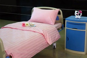 K10 CVC Pink Satin StripeHospital Bed Linen