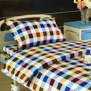 Hot New Products Cotton Polyester Plain Bed Sheets -
 G13 Cotton Hospital Bed Linen Six-color Big Check – LONGWAY