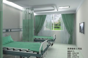 D7 Cotton Green Color Hospital Bed Linen