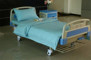 K11 CVC Satin Stripe Light Green Hospital Bed Linen