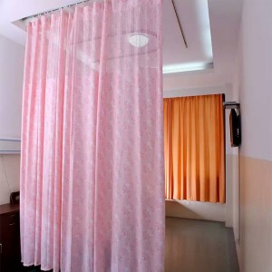 Printed Flame Retardant Anti Microbial Hospital Privacy Curtain