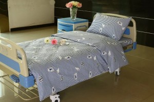 Y9 Cotton Hospital Bed lino Blue-puti nga Stripe