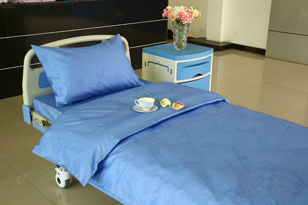 Big discounting Imported Curtains - D4 Cotton Blue Color Hospital Bed Linen – LONGWAY detail pictures