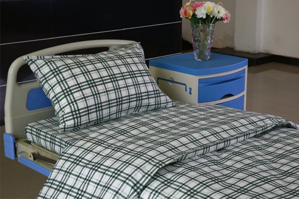 Personlized Products 100% Cotton Lab Coat - F7 Cotton Hospital Bed Linen Green-white Check – LONGWAY detail pictures