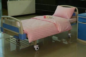 K10 CVC Pink Satin StripeHospital Bed Linen